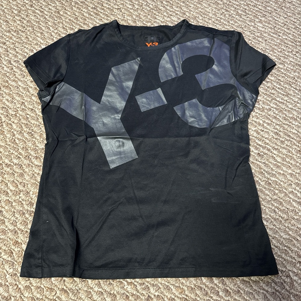 Y-3 Black Tee with Bold Logo